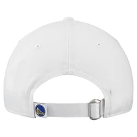 Casquette ajustable New Era blanche pour femme, modèle 9TWENTY, pour supporter des Golden State Warriors