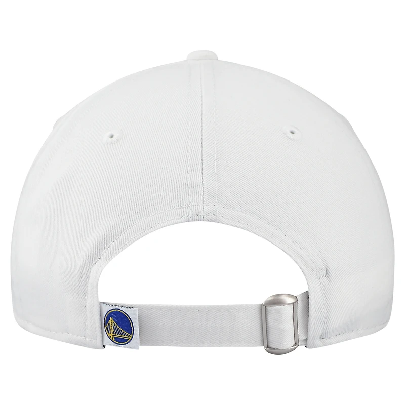 Women's New Era White Golden State Warriors Team Fan 9TWENTY Adjustable Hat