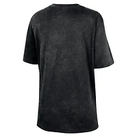 T-shirt Nike noir délavé style boyfriend pour femme, motif Golden State Warriors, contenu original Courtside