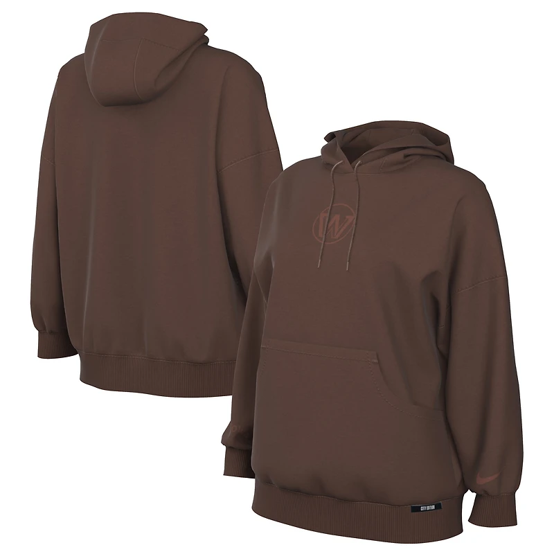 Women's Nike  Brown Golden State Warriors 2025/26 City Edition Remix Premium Fleece Hoodie