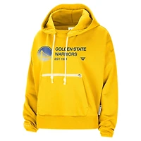 Sweat à capuche Nike Gold Golden State Warriors Courtside Standard Issue Performance pour femme