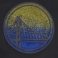 Women's Pro Standard Black Golden State Warriors Jewels Boxy Cropped T-Shirt