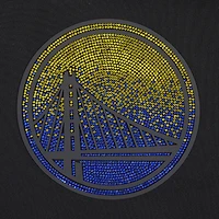 Women's Pro Standard Black Golden State Warriors Jewels Cropped Pullover Hoodie