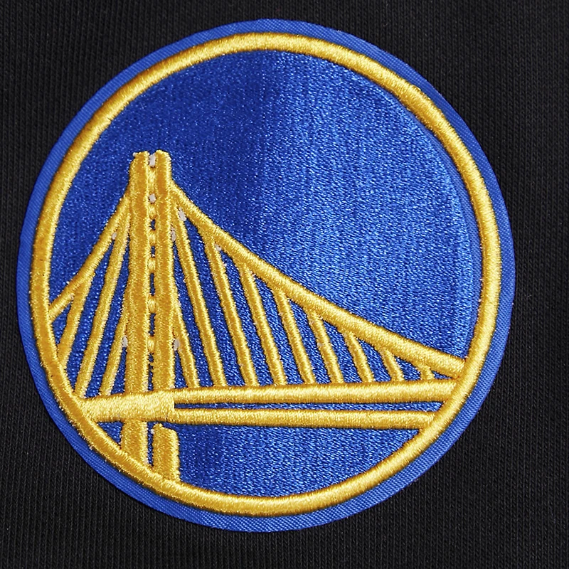 Women's Pro Standard Black Golden State Warriors Paint The City Cropped Pullover Sweatshirt