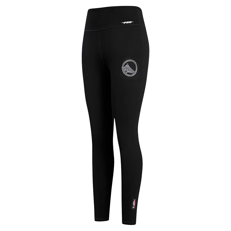 Women's Pro Standard Black Golden State Warriors Paint the City Tri-Blend Jersey Leggings