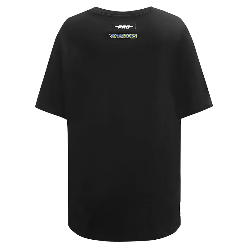 Women's Pro Standard Black Golden State Warriors Script Boyfriend T-Shirt