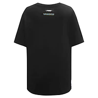 Women's Pro Standard Black Golden State Warriors Script Boyfriend T-Shirt