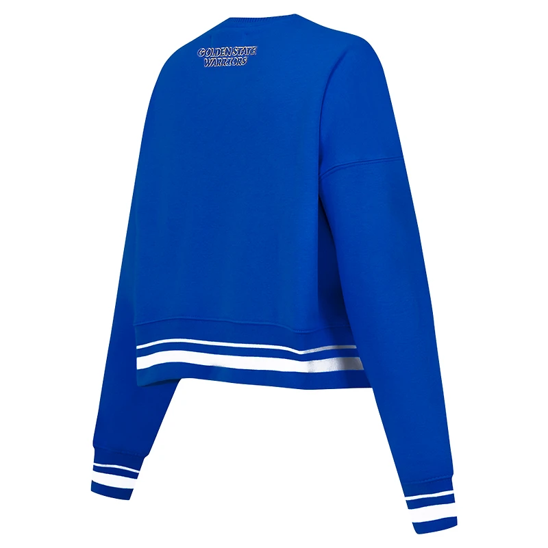 Sweat-shirt court Pro Standard Royal Golden State Warriors Area Code pour femme