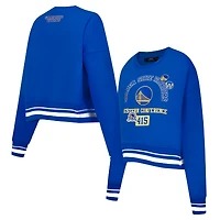 Sweat-shirt court Pro Standard Royal Golden State Warriors Area Code pour femme