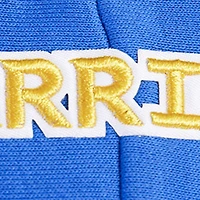Women's Pro Standard Royal Golden State Warriors Script Tail Cropped Pullover Hoodie