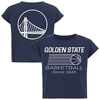 T-shirt court premium Alana de la collection Sportiqe Blue Golden State Warriors Athletic Club pour femmes