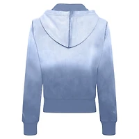Sweat à capuche entièrement zippé Sportiqe Golden State Warriors Carli Sun Fade pour femmes, bleu