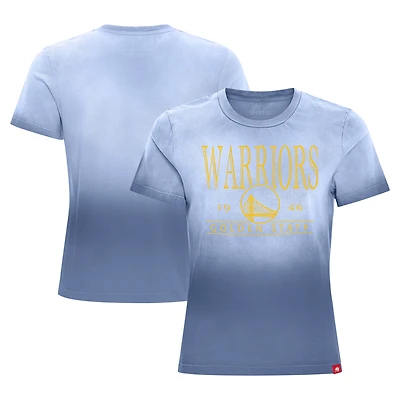Women's Sportiqe Royal Golden State Warriors Arcadia Sun-Dipped T-Shirt