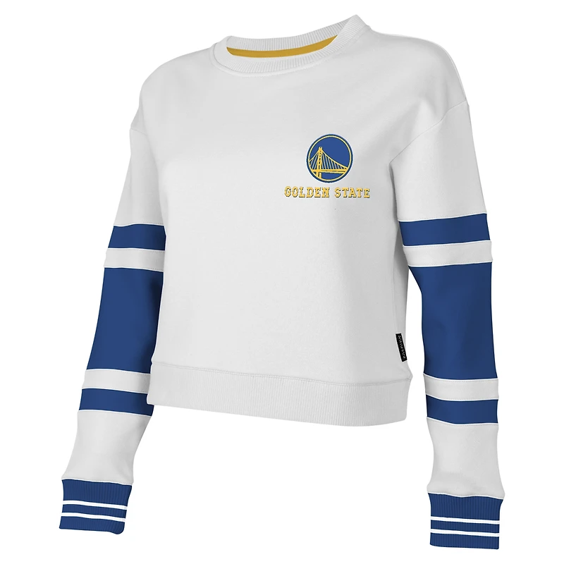 Sweat-shirt court Stadium Essentials blanc Golden State Warriors Scrimmage pour femmes