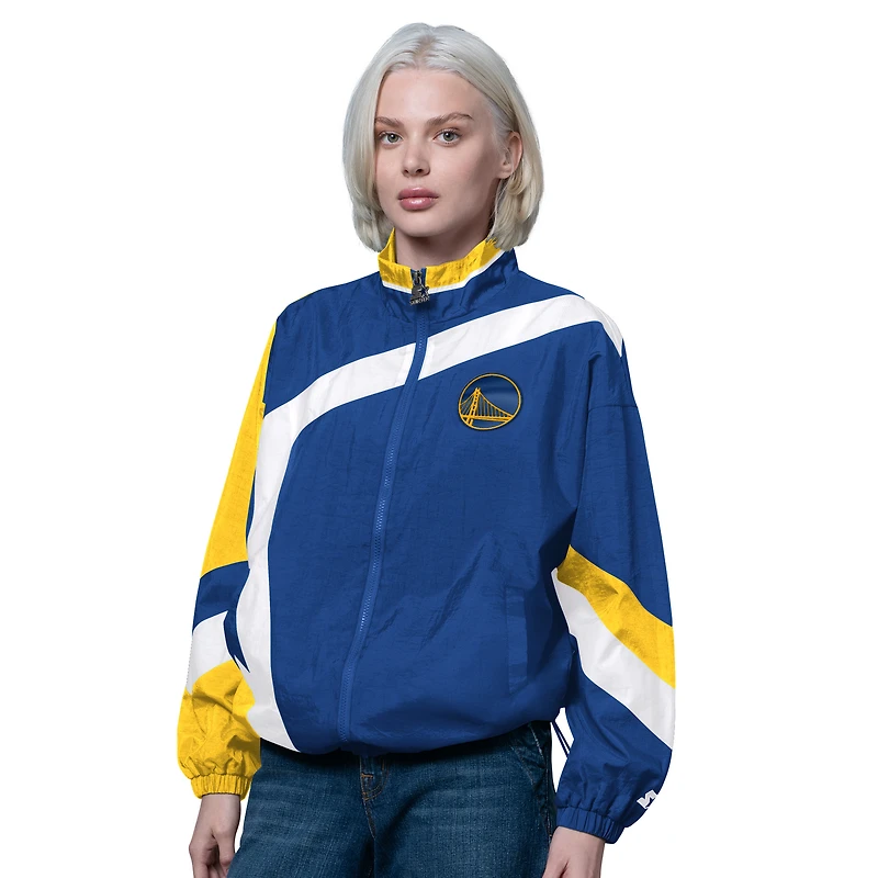 Women's Starter Royal/Gold Golden State Warriors 1st Quarter Full-Zip Jacket