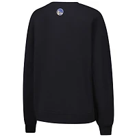 Women's Terez Black Golden State Warriors Gemstone Logo Pullover Sweatshirt