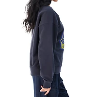 Sweat-shirt à capuche noir avec logo en pierres précieuses des Golden State Warriors pour femme Terez