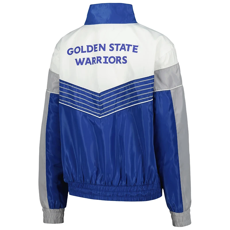 Women's The Wild Collective Royal Golden State Warriors Courtside Half-Zip Track Jacket
