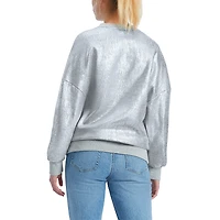 Women's Tommy Jeans Silver Golden State Warriors Tracy Pullover Sweatshirt