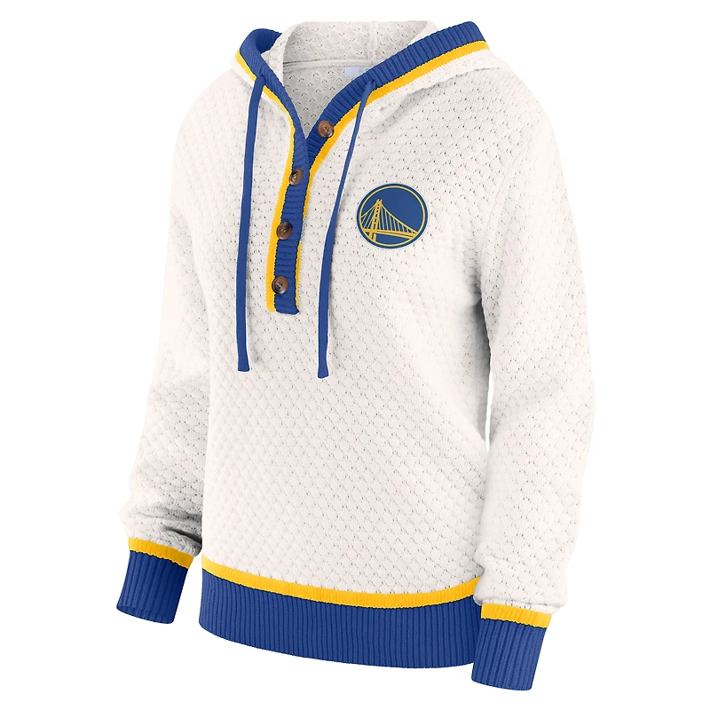 Sweat à capuche blanc grande taille pour femme WEAR by Erin Andrews des Golden State Warriors