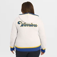 Sweat à capuche blanc grande taille pour femme WEAR by Erin Andrews des Golden State Warriors