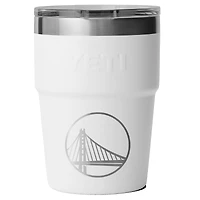 Gobelet empilable Rambler blanc YETI Golden State Warriors 473 ml avec couvercle Magslider