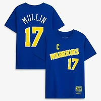 Youth Chris Mullin Royal Golden State Warriors Hardwood Classics Name & Number T-Shirt