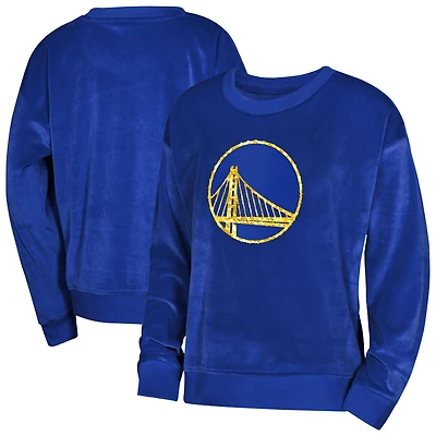 Youth Girls Outerstuff  Royal Golden State Warriors Step Back Sweatshirt