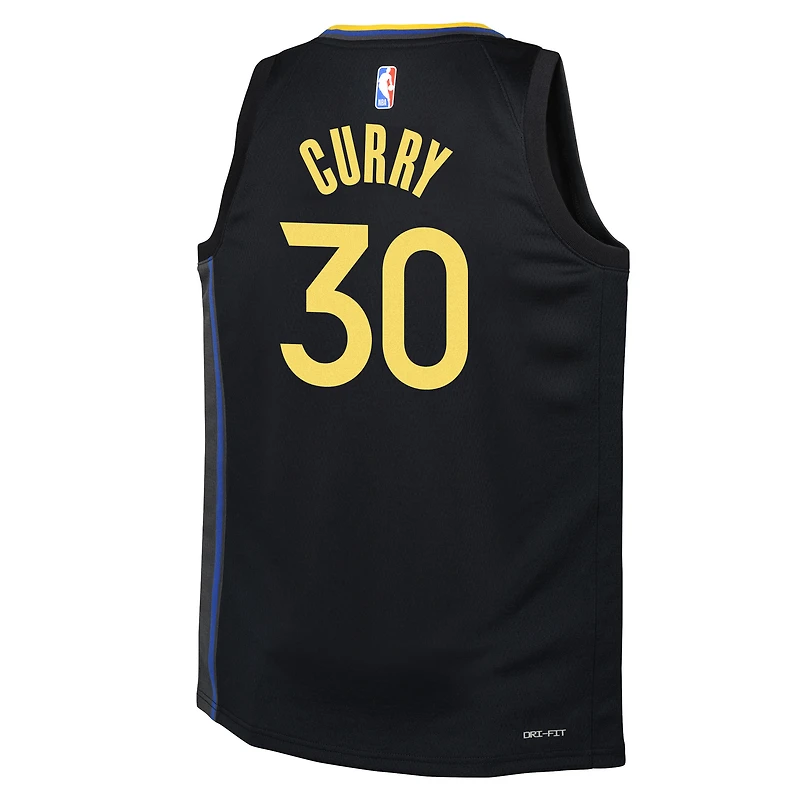 Maillot Jordan Brand Stephen Curry Golden State Warriors Swingman 2022/23 pour jeune joueur - Édition Statement