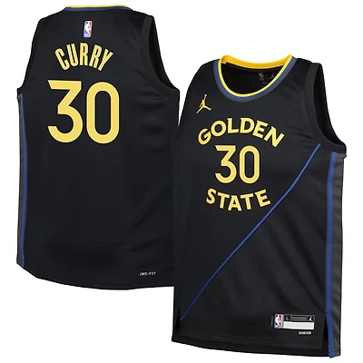 Youth Jordan Brand Stephen Curry Gold Golden State Warriors 2022/23 Swingman Player Jersey - Statement Edition