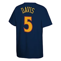 Youth Mitchell & Ness Baron Davis Navy Golden State Warriors Hardwood Classics Name Number T-Shirt