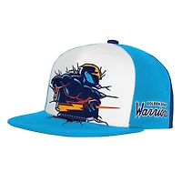 Casquette snapback Mitchell & Ness bleu clair pour enfant, à l'effigie de la mascotte des Golden State Warriors.