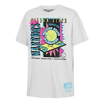 Youth Mitchell & Ness  White Golden State Warriors Neon Court Shock T-Shirt