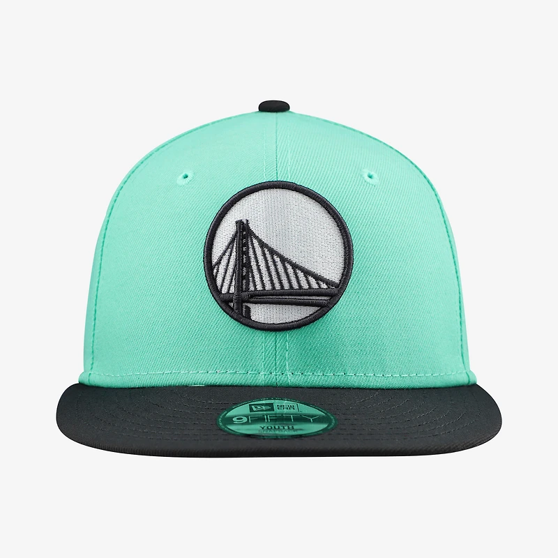 Youth New Era Turquoise/Charcoal Golden State Warriors 9FIFTY Snapback Hat