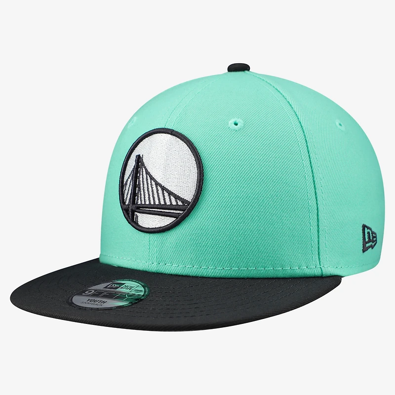 Youth New Era Turquoise/Charcoal Golden State Warriors 9FIFTY Snapback Hat