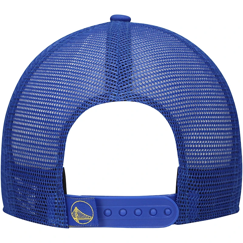 Youth New Era White/Royal Golden State Warriors Court Sport Mascot 9FIFTY Snapback Hat