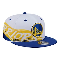 Youth New Era  White/Royal Golden State Warriors Swept 9FIFTY Snapback Hat