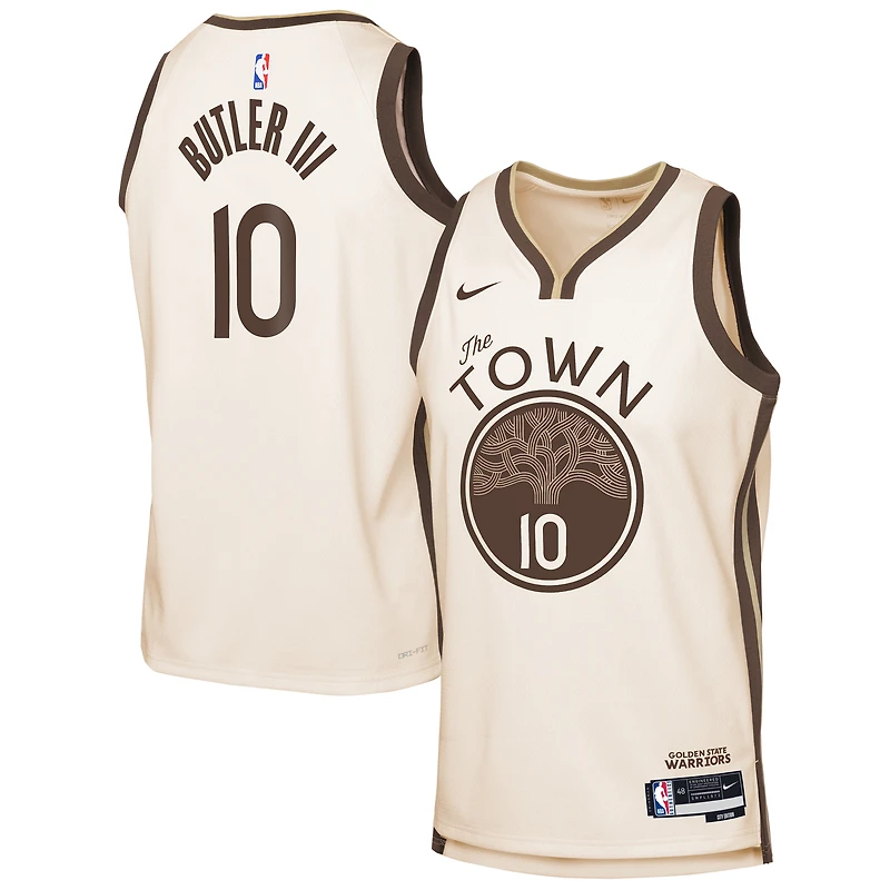 Youth Nike Jimmy Butler III Tan Golden State Warriors 2025/26 City Edition Swingman Jersey