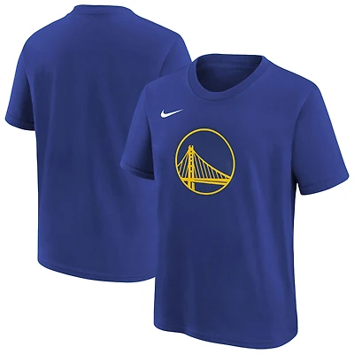 T-shirt Nike Royal Golden State Warriors Essential avec logo pour jeune