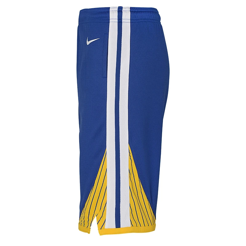 Short Nike Royal Golden State Warriors Swingman Performance pour jeune – Édition Icon