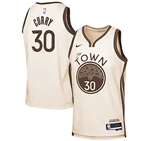 Maillot Swingman Nike Stephen Curry beige Golden State Warriors 2025/26 City Edition pour jeunes