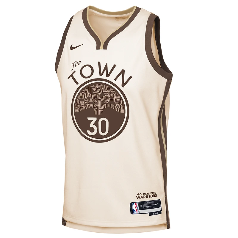 Youth Nike Stephen Curry Tan Golden State Warriors 2025/26 City Edition Swingman Jersey