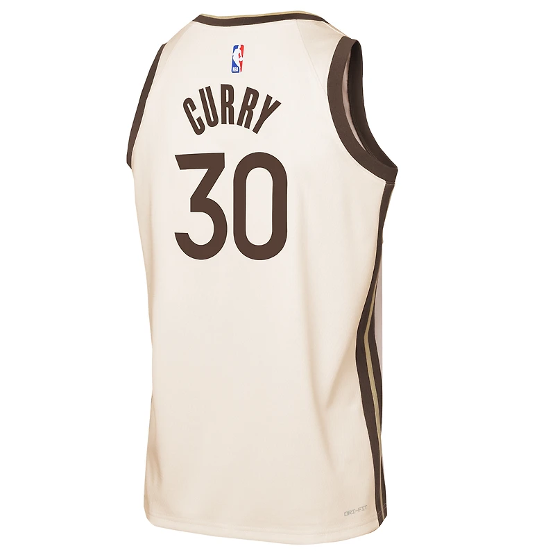 Youth Nike Stephen Curry Tan Golden State Warriors 2025/26 City Edition Swingman Jersey