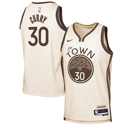 Youth Nike Stephen Curry Tan Golden State Warriors 2025/26 City Edition Swingman Jersey