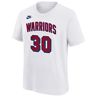 Youth Nike Stephen Curry White Golden State Warriors Classic Edition Name & Number T-Shirt