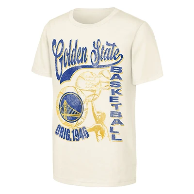 T-shirt naturel pour jeunes Outerstuff avec talon de billet des Golden State Warriors