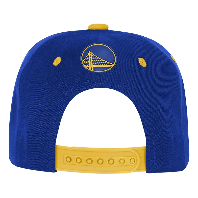 Youth Outerstuff  Royal/Gold Golden State Warriors Two-Tone Snapback Hat
