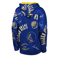 Sweat à capuche Youth Outerstuff Royal Golden State Warriors avec motif de violation mouvement