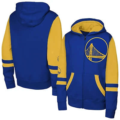 Youth Outerstuff  Royal Golden State Warriors Straight to the League Full-Zip Hoodie