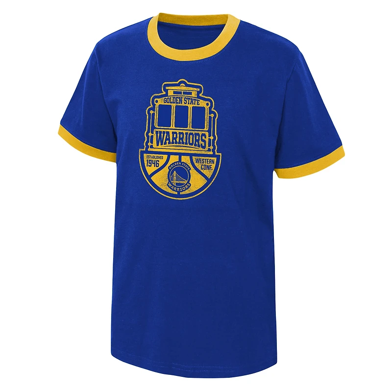 Youth Royal Golden State Warriors Hoop City High Contrast T-Shirt
